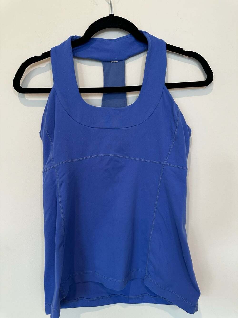 Lululemon Scoop Neck Racerback Tank Top Built In Bra Blue